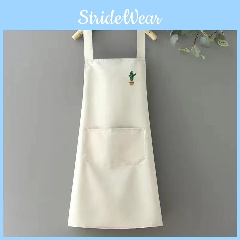 Rainbow Cactus Cartoon Apron Waterproof Oil Resistant Kitchen Restaurant Simple