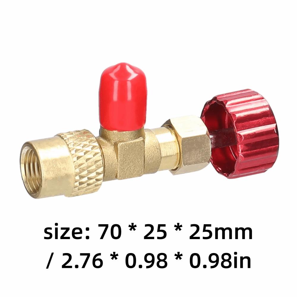2pcs Quality Brass Material Refrigerant Charging Valve Safety Charging Valve  For Air Conditioner