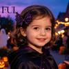Durable Leather Hair Bows Halloween Bat Bow Clips for Women Girls, Glitter Wing Hairpin Kids Costume Pieces Ponytails And Braids, Cute Holiday