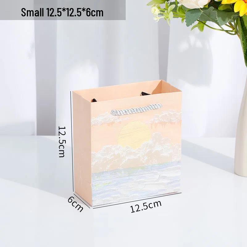 

Exquisite Literary Tote for Festivals and Birthdays: Creative Oil Painting Gift Bag