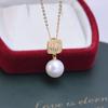 Zhuji 10-11mm Freshwater Pearl Pendant Necklace S925 Silver Frosted Style for Women