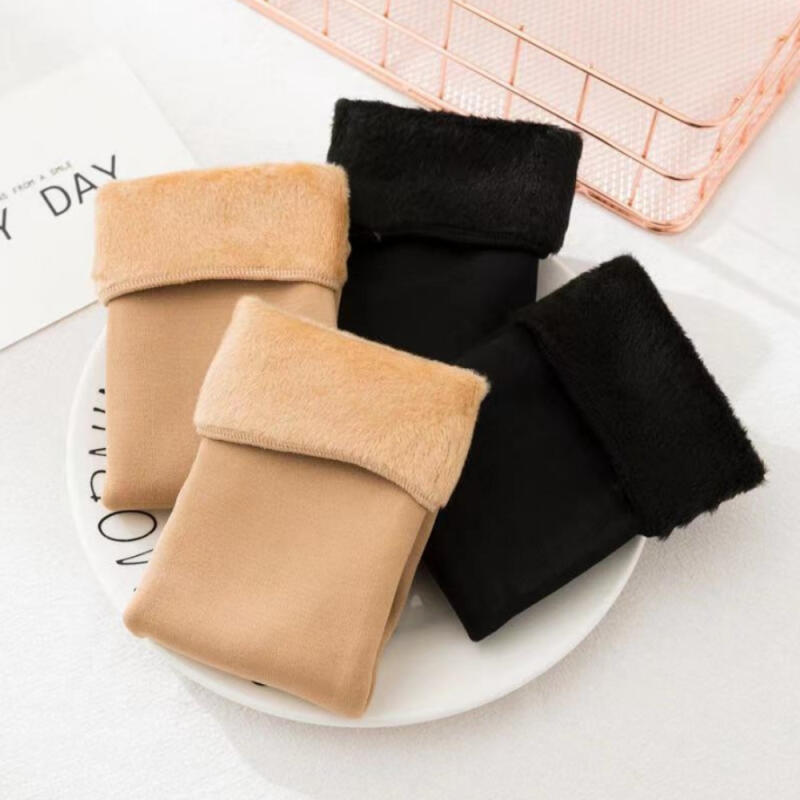 Mink fur women's winter socks, warm fleece sleeping socks