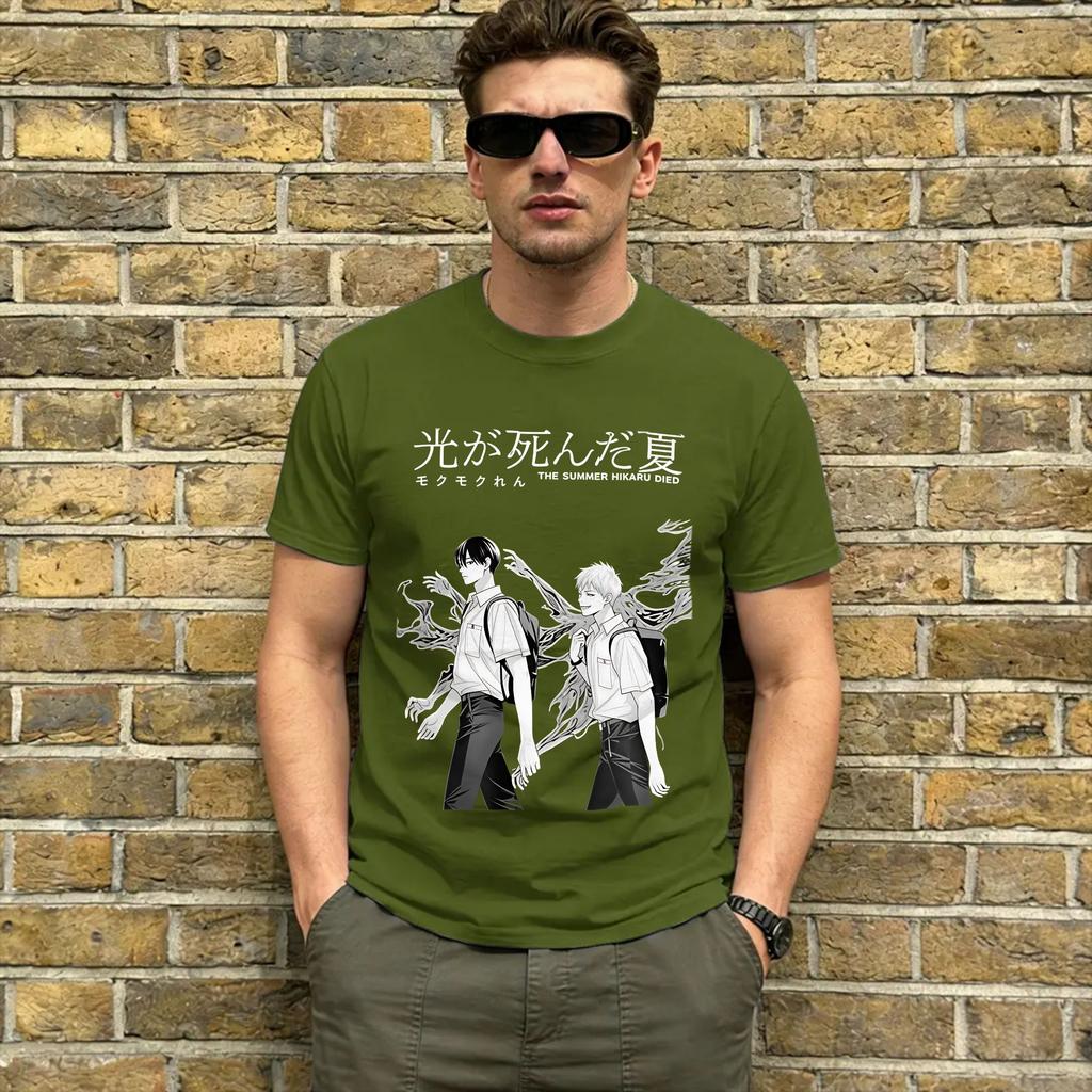 Unisex The Summer Hikaru Died T Shirts 100 Cotton Tops Humor Short Sleeve Round Neck Tee Shirt Gift Idea TShirts