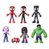 Marvel His Amazing Friends Action Figures Super Hero Villain a Hero Pack Black 4 Inch Spider-Man & + (Choose Figure) (Spider (7 Figures))