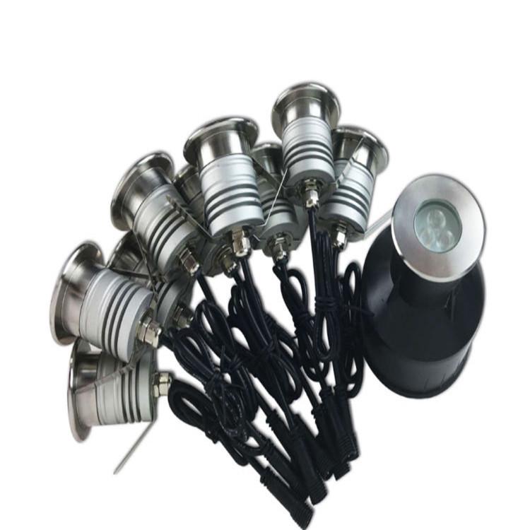 Stainless Steel IP68 Waterproof Dimmable Pool Light with Three Underwater Beads
