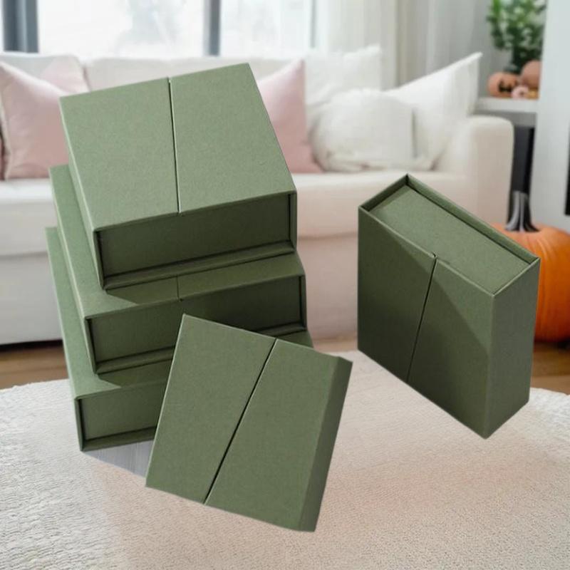Folio Flip Jewelry Packaging Box Earring Necklace Ring Jewelry Organizer Box Thick Kraft Paper Jewelry Box