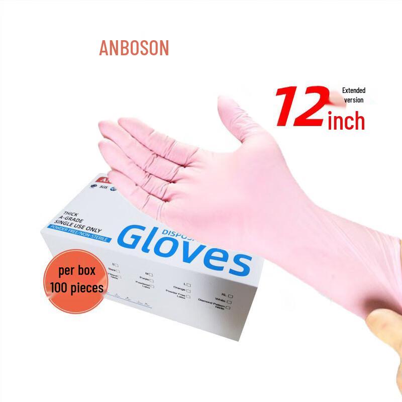 ANBOSON 12-inch Extended Disposable Nitrile Examination Gloves