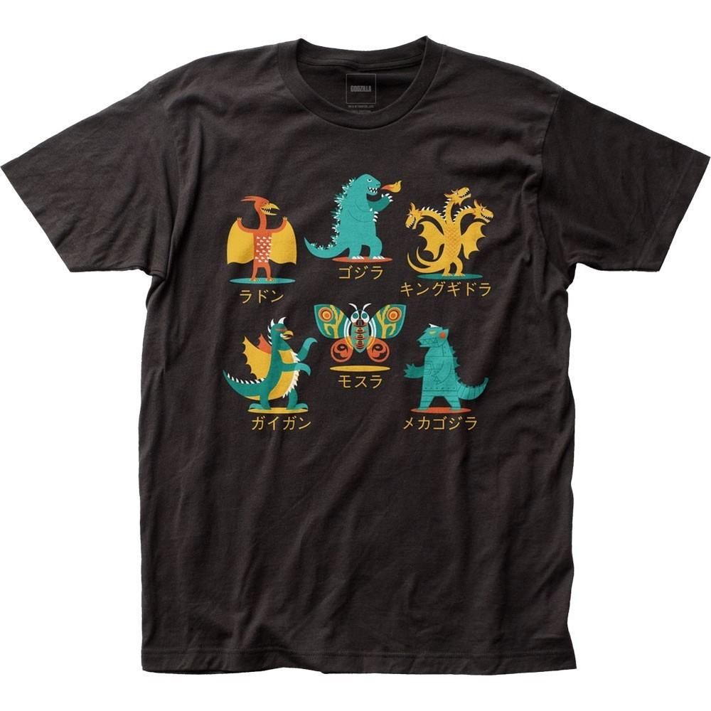 Godzilla Godzilla amp Friends Mens T Shirt Classic Monster Movie Tee New Black Unisex T-Shirt XL