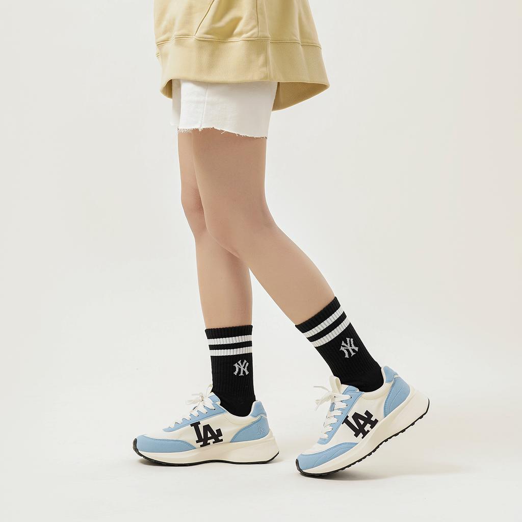 MLB Chunky Jogger Stoff Retro Trend Rutschfest Langlebig Leicht Erhöhte Höhe Niedrige Sohle Dad Shoes Unisex Sneaker Hellblau 3ASXX111N-07BLL