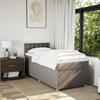 VidaXL Sommier à lattes de lit avec matelas Taupe 90x200 cm Tissu 3286581