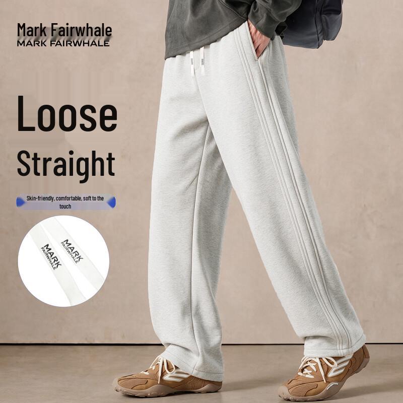 Mark Fairwhale Men's American-Style Oversized Casual Straight-Leg Sweatpants