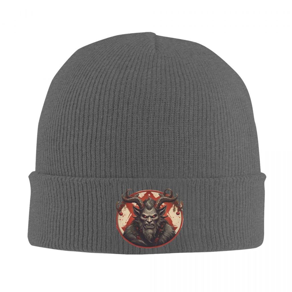 Die Krampusparade Festlicher Unfug Nach Einbruch der Dunkelheit Strickmütze Hip Hop Mütze Herbst Winter Mützen Hüte für Unisex Unisex Erwachsene