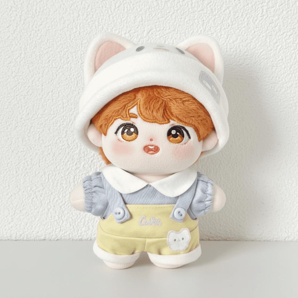 1 set Suit Doll Clothes Outfit Cat Hat Doll Dress Up Set 10cm Cotton Doll Clothes  10cm Cotton Doll