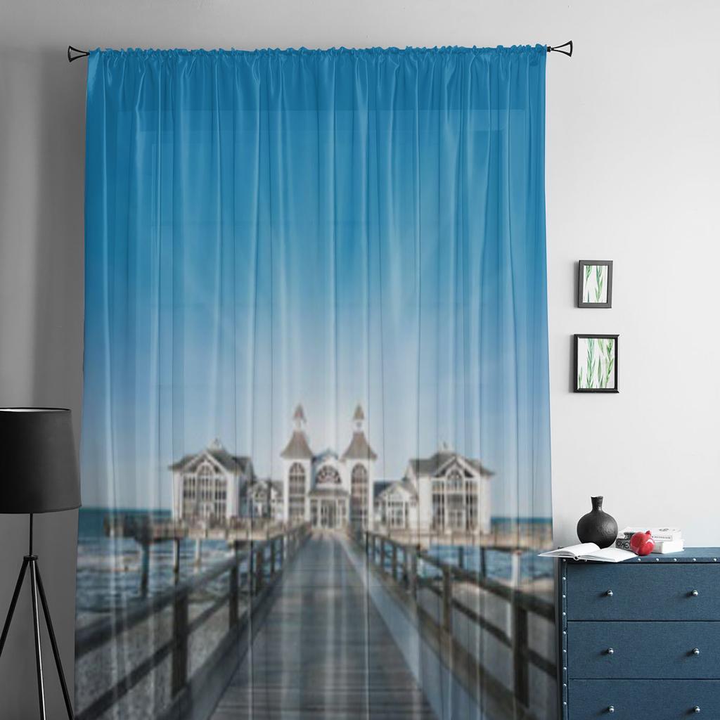 Berühmtes Haus Insel Rügen In Deutschland Chiffon Transparente Vorhänge Wohnzimmer Schlafzimmer Fenster Voiles Tüllvorhang