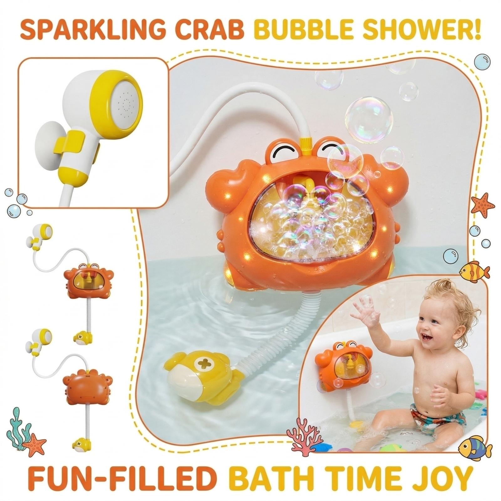 Baby Shower And Water Play Toy, Electric Light, Crab Spitting , Children s Shower Head, Baby Bathroom Toy One Size