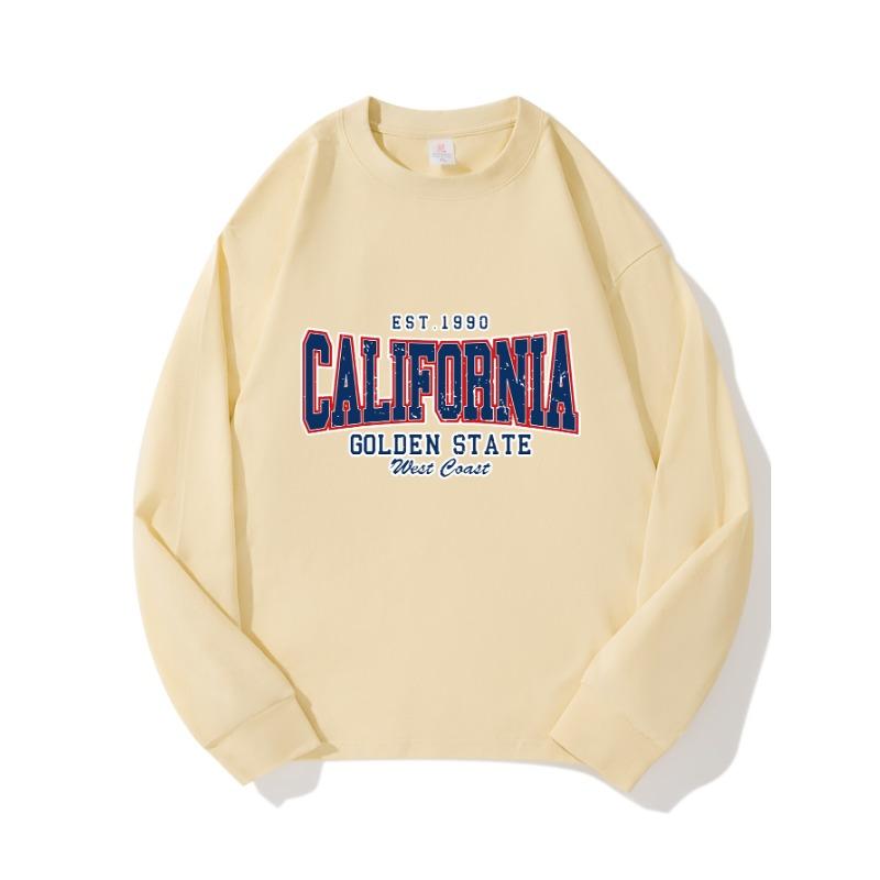 

EST1990Осенняя одежда, длинный рукав, чистый хлопок, новый мужской и женский топ, весенний внутренний слой, базовая рубашка, футболка с круглым вырезом и длинными рукавами XXL бежевый