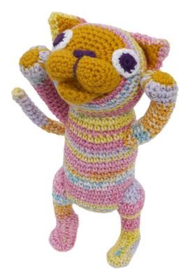 Kit Amigurumi NASKA Miguel o Gato (Feito com Knifemela e Algodão Ghazal) por Elta Design, Hiroko Takeda, HT-27