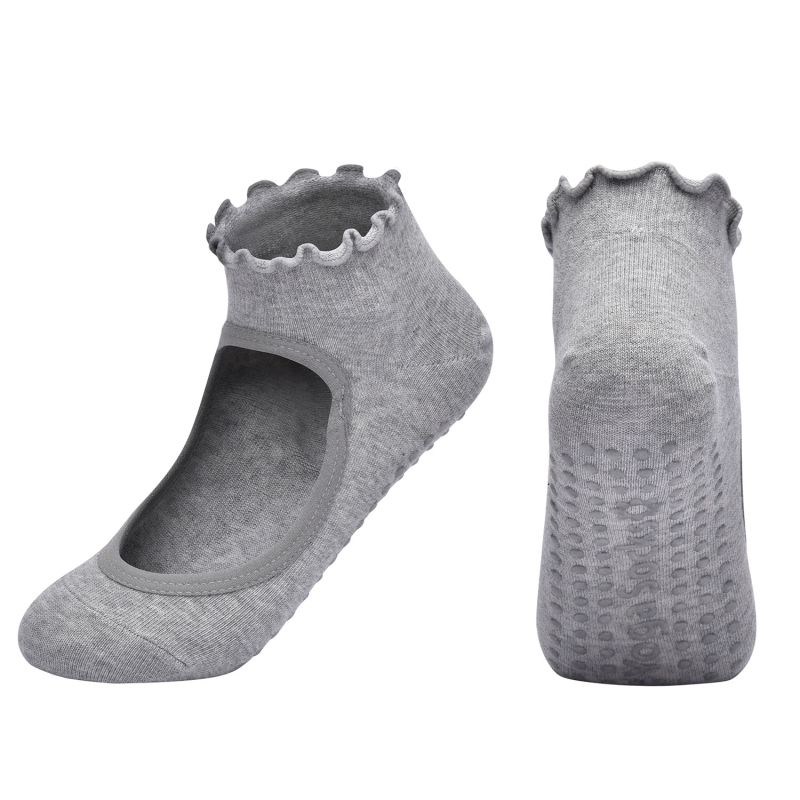

Wooden Ear Yoga Socks Non Slip Professional Women s Indoor Room Socks Adult Dance Non-Slip Socks Pilates Socks O1-Gray