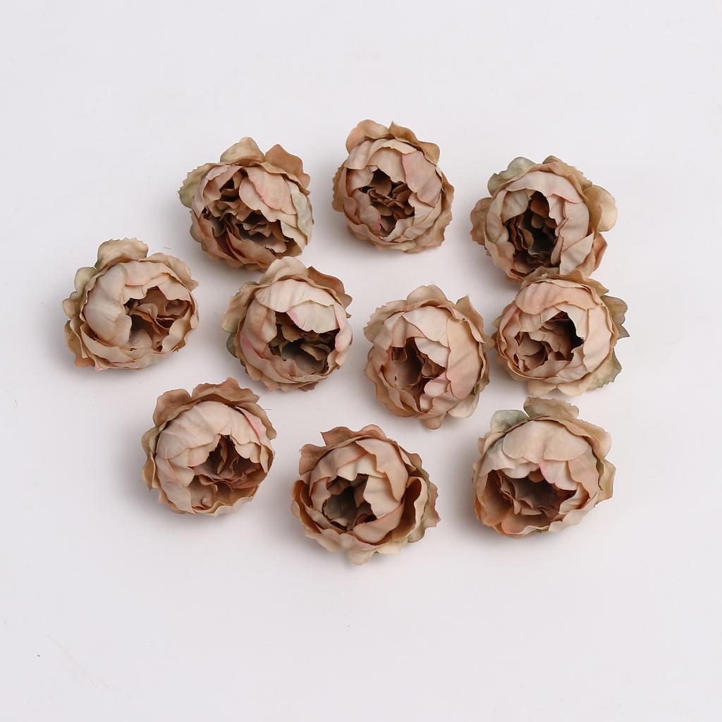 5/10Pcs Artificial Peony Flowers 4.5cm Fake Flower Heads for Home Room Dceor Wedding Marriage Decoration DIY Gifts Accessory