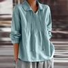 Dámské jarní košile s límcem střapec Jednobarevné volné měkký plisovaný svetr ležérní prodyšný dámský denní top