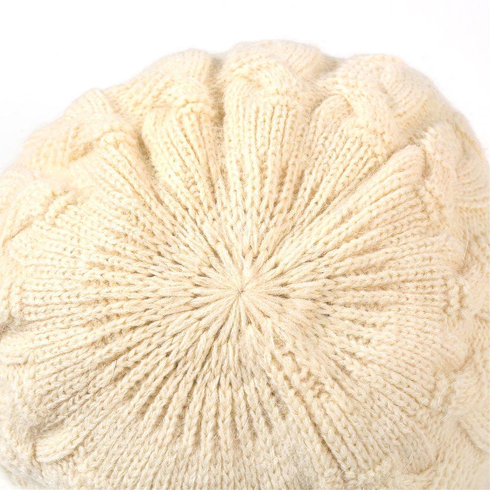 Casual Rabbit Hair Warm Knitted Beret Hat Beanie Cap Peaked Hat