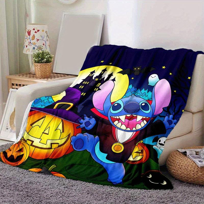 1pz Coperta con Stampa Stitch - Morbida, Coperta per Tutte le Stagioni per Soggiorno, Camera da Letto, Regalo Personalizzato con Adorabile Design Cartoon