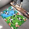 Birds and Flowers Green Carpet with Swallow Pattern and Nature Art Suitable for Use As an Anti-slip for Living Room Bedroom Sofas