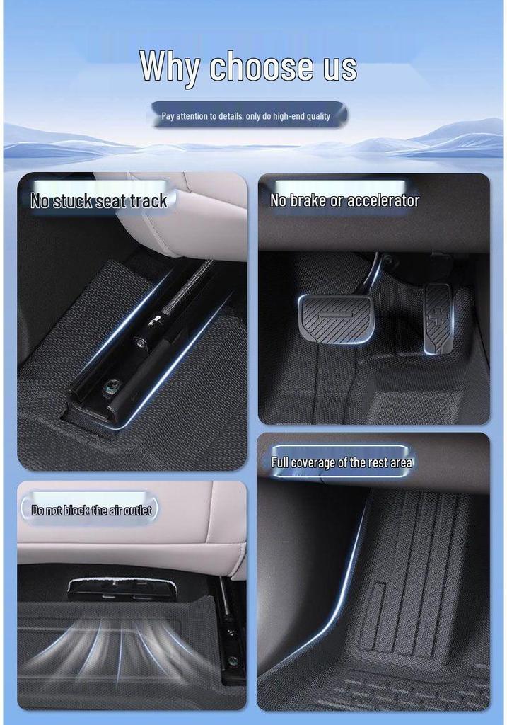 26 New GAC AION UT TPE Full Coverage Waterproof Floor Mats for Driver's Side Carpet and Trunk