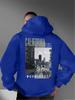 Retro-style Men's Street Scene Print Sweatshirt, Fashionable and Individualistic Men's Casual Style for Everyday Wear.