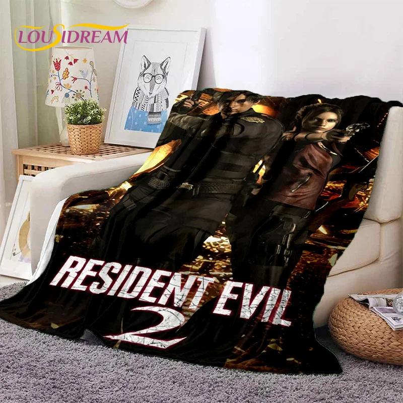 Horror Games R-Resident Evil Soft Flannel Blanket for Beds Bedroom Sofa Picnic,Throw Blanket for Cover Outdoor Leisure Nap Gift