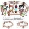 Farm Animal Miniature Set: Horse, Sheep, Cattle, and Pigsty Fences for Kids' Playhouse