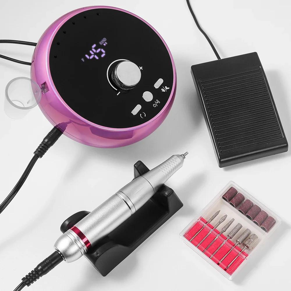 45000RPM Electric Nail Machine Nail Drill Professional Manicure Machine With Brushless Motor Nail Grinding Machine Set Nail Polishing Equipment