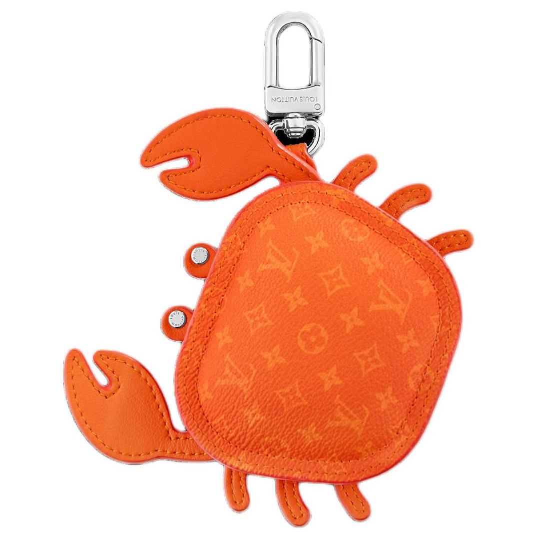 

Louis Vuitton Crab Letter Logo Zipper Coin Purse Headphone Bag Leather Canvas Women Accessories Orange M01929 Orange
