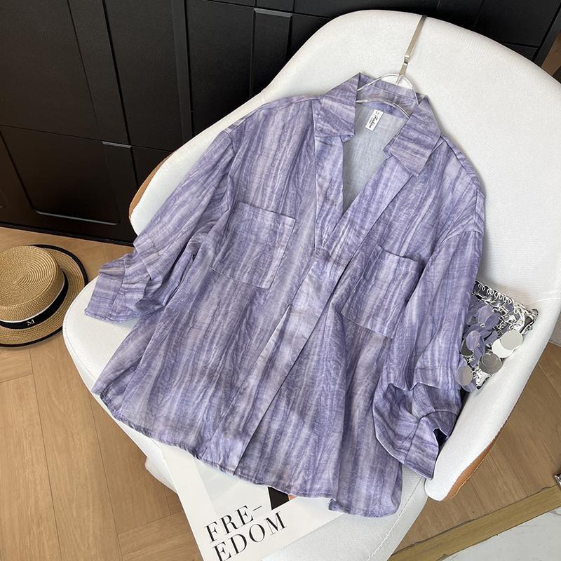 

2025 новая модная футболка с коротким рукавом женская дизайнерская высококачественная вещь футболка с коротким рукавом, закрывающая недостатки, летняя 3XL ([Recommended 138-75kg]) фиолетовый