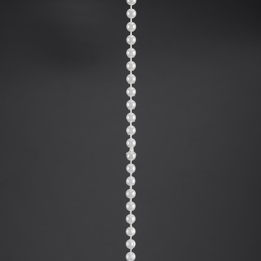 30m/roll 5mm Artificial Pearl DIY Ornaments Beads Curtain Wedding/Festival Party Decor Beige
