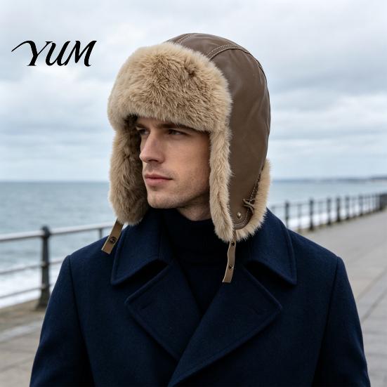 Warm Accessory for Daily Activities Faux Fur Trapper Hat, Winter Ushanka Hat with Ear Flaps, Plush Lining, Windproof Soft Comfortable Fleece