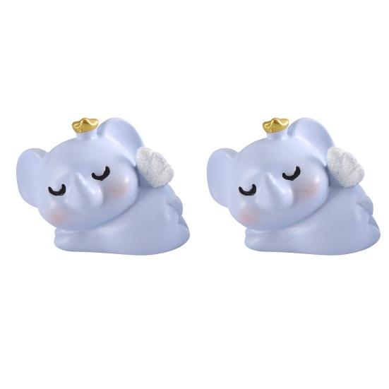 2 buc figurine elefant statuie elefant frumos din rășină manichin mic pentru grădinărit decor Home Decor