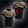 Tricou Sport cu Uscare Rapidă și Respirabil, Steagul Turciei, Bărbați Femei, Tricou Fotbal Străzii Outdoor, Meci Echipă, Vară, Mânecă Scurtă