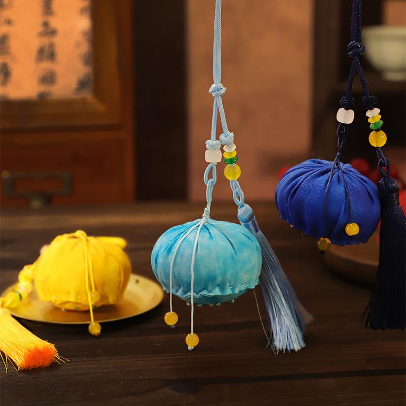 DIY Dragon Boat Festival Lotus Pod Sachet: Handmade Embroidered Mugwort Perfume Pouch Pendant