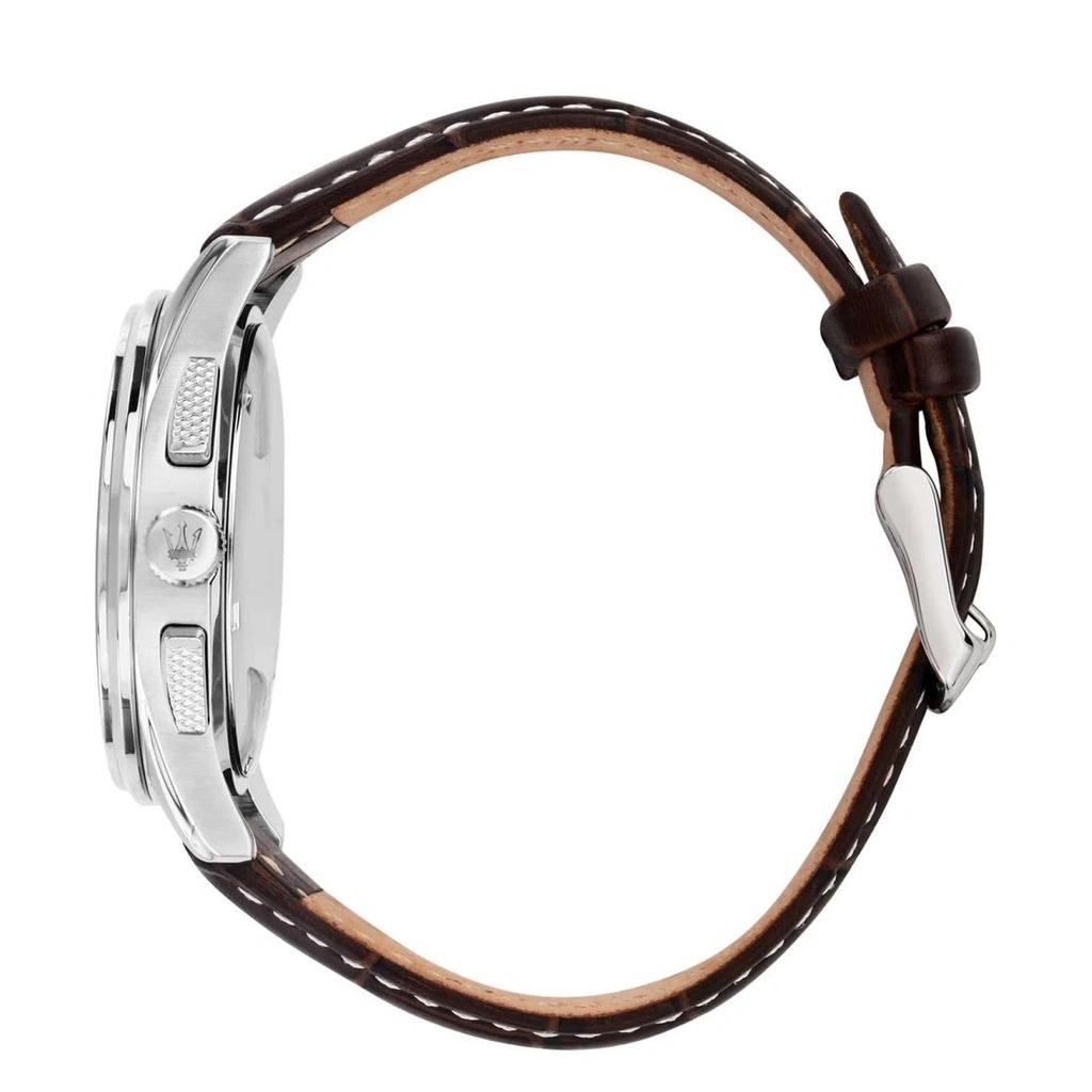 Maserati Orologio da Uomo Sorpasso Cronografo Cinturino in Pelle Quadrante Beige Quarzo R8871624010 100M