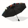 1pc Dragon, Ocean Waves Automatic Open/close, All-Season Portable Folding Umbrella for Friends, Travel, Everyday Yy250812140