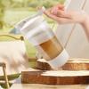 1pc Portable USB Electric Blender Cup - Automatic One-Touch Operation, Transparent with Measurement Markings, Food-Grade PP Mini Handheld Milk