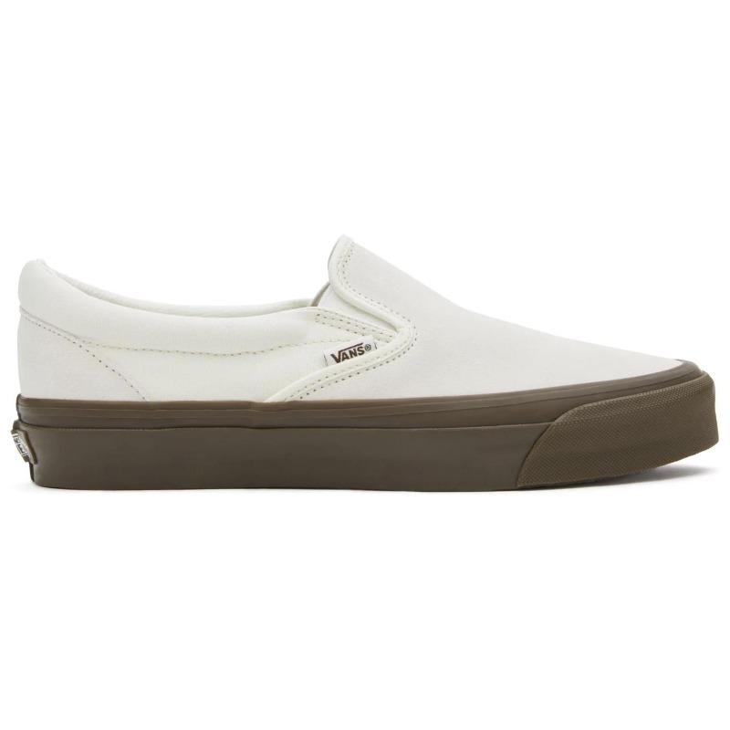 Vans CLASSIC SLIP-ON Reissue 98 Groovy Comfort Simple Low Top Skate Shoes Women White VN000CTCOVM