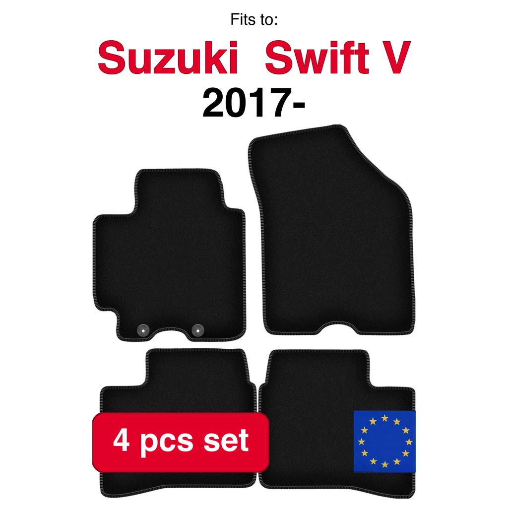 Basic Velour Floor Mats, For Suzuki Swift V Hatchback (2017-)