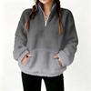 Women's Half Zip Pullover Gradient Print Long Sleeve Top for Fall and Winter