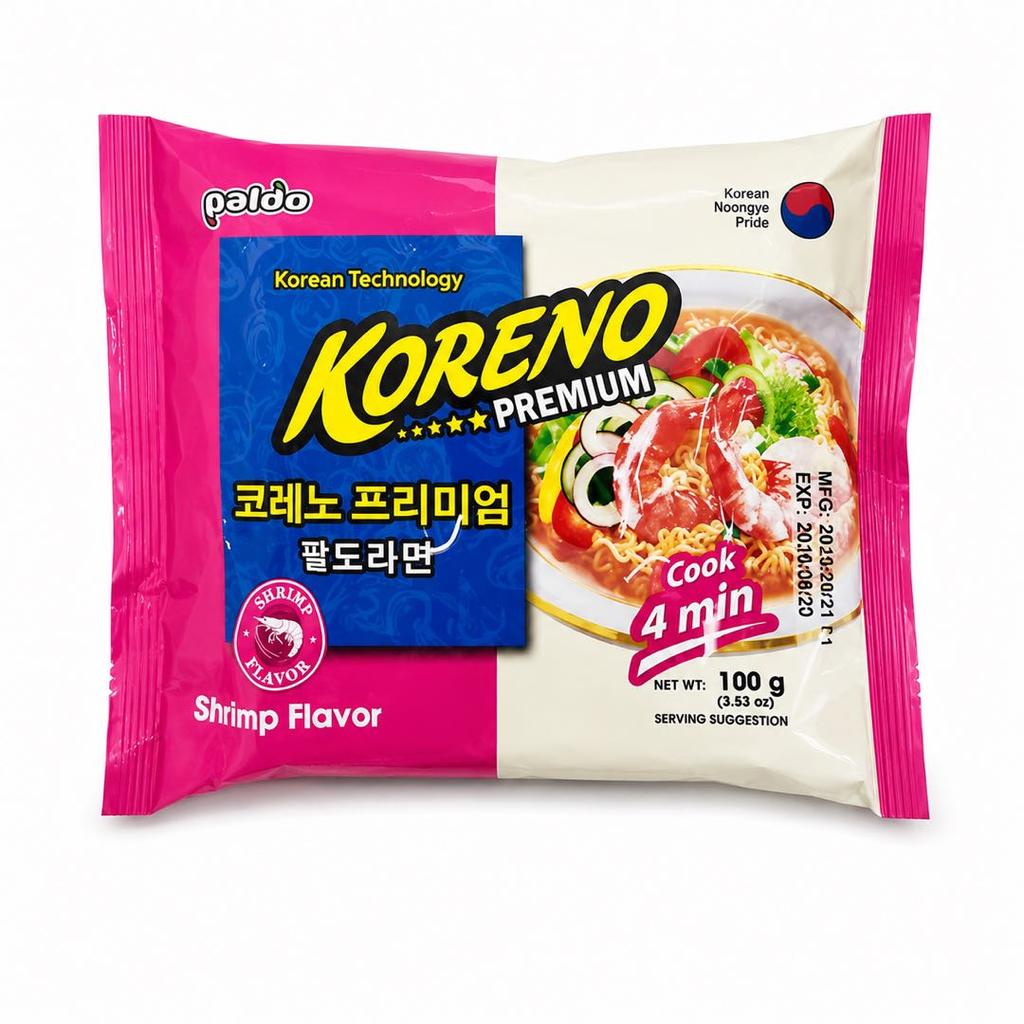 PALDO Shrimp Flavor Soup Noodles Multi Pack 100g*5pcs