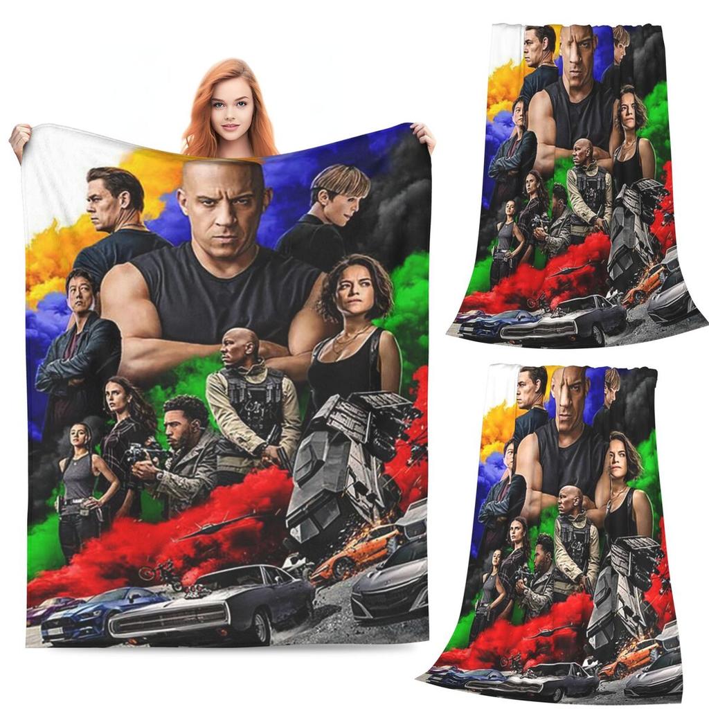 Fast & Furious Blankets Soft Warm Flannel Throw Blanket Bedding for Bed Living room Picnic Travel Home Couch