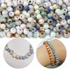 40pcs/lot 6mm Ice Crack Ceramic Beads Round Loose Spacer Beads For Jewelry Making DIY Bracelet Necklace Earrings Accessories