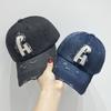 Hat Baseball Cap Cowboy Washed and Old Letter Men's and Women's New European and American Simple Korean Version Soft Duckbill Hat with High-end Feel