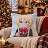 Anime Watanare Cushion Cover Cushion Cover Soft Plush Cushion Covers Fluffy Throw Pillow Cases For Sofa Bedroom